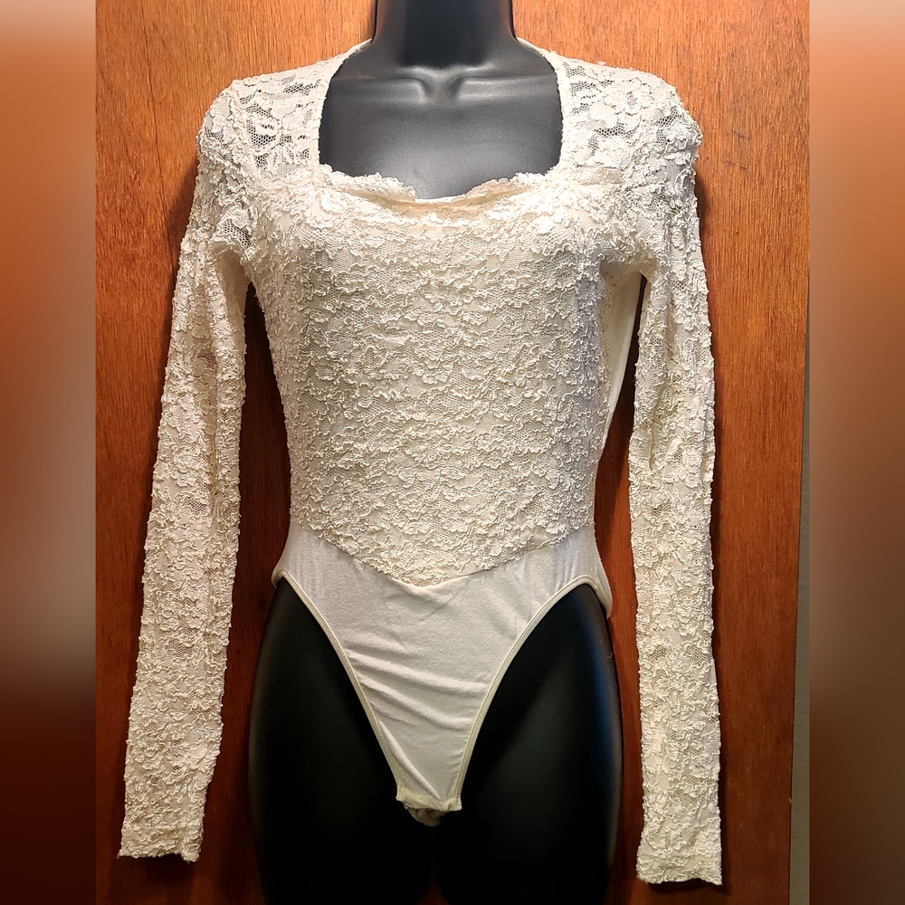 Body Drama Lingerie ivory stretch lace body suit szL - Picture 5 of 12